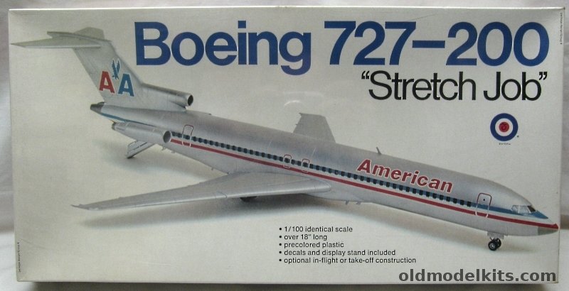 Entex 1/100 Boeing 727-200 American Airlines, 8508 plastic model kit